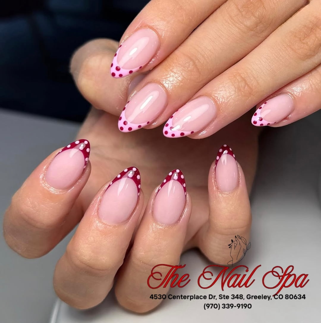 Detailed nail art manicure